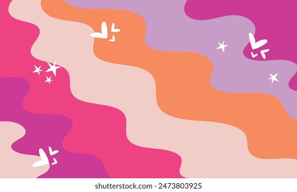 Hand drawn flat design abstract doodle background.
