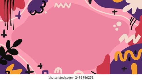 Hand drawn flat design abstract doodle background vector design in eps 10