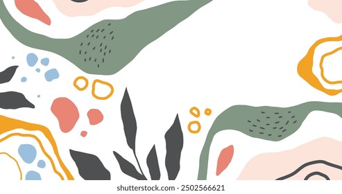 Handgezeichnetes flaches Design abstraktes Doodle-Hintergrund, Vektordesign in eps 10