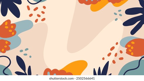Hand drawn flat design abstract doodle background vector design in eps 10