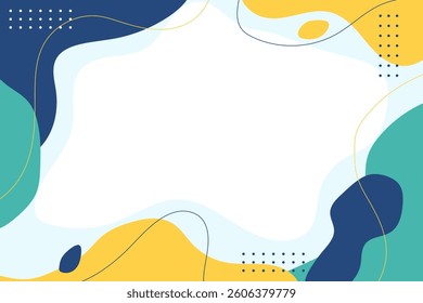 Hand drawn flat design abstract background