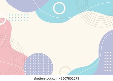 Hand drawn flat design abstract background