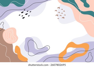 Hand drawn flat design abstract background