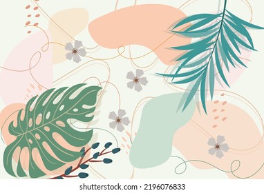 Hand drawn flat design boho wall art