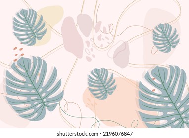 Hand drawn flat design boho wall art