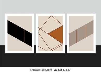 Hand drawn flat design boho wall art