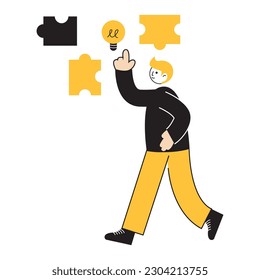 Concepto de estrategia empresarial de diseño plano de mano