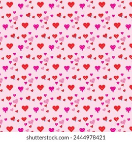 Diseño plano dibujado a mano conversación corazones ilustración patrón