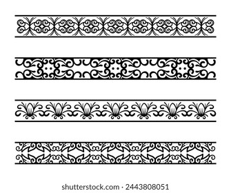 Hand drawn flat design greek border