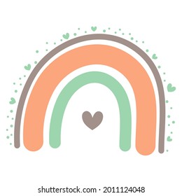 hand drawn 
flat design rainbow