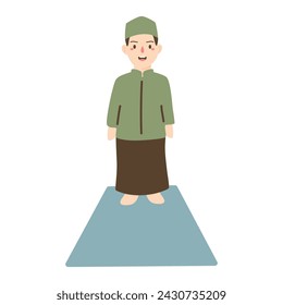 hand drawn flat design salat illustration
