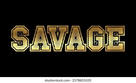Hand drawn flat design savage logo template vector illustration.
