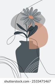 Hand drawn flat design wall art