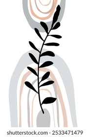 Hand drawn flat design wall art