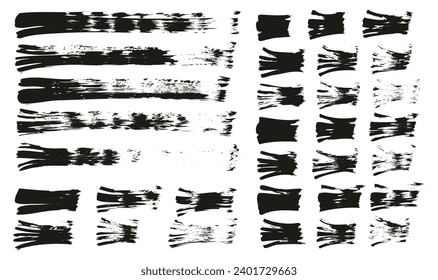 Hand Drawn Flat Fan Brush Hand Drawn Thin Straight Lines Mix High Detail Abstract Vector Background Mix Set 