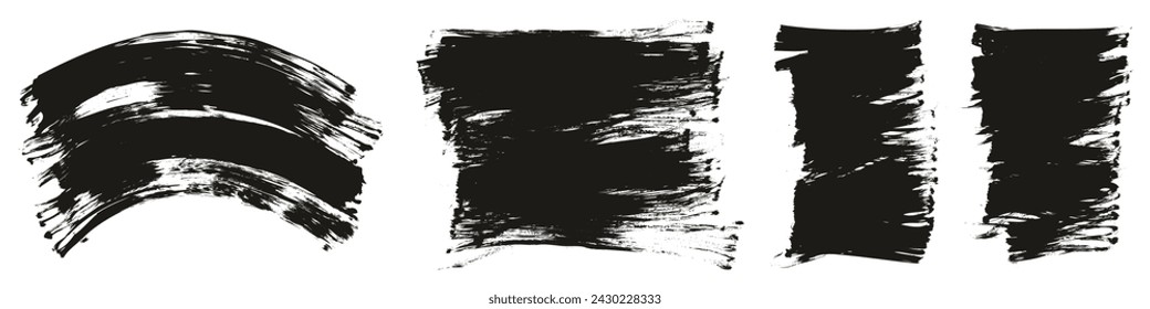 Hand Drawn Flat Fan Brush Regular Curved And Long And Short Background High Detail Abstract Vector Background MEGA Set 