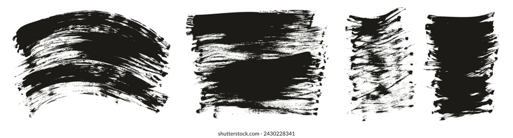 Hand Drawn Flat Fan Brush Regular Curved And Long And Short Background High Detail Abstract Vector Background MEGA Set 