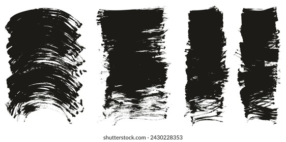 Hand Drawn Flat Fan Brush Regular Curved And Long And Short Background High Detail Abstract Vector Background MEGA Set 