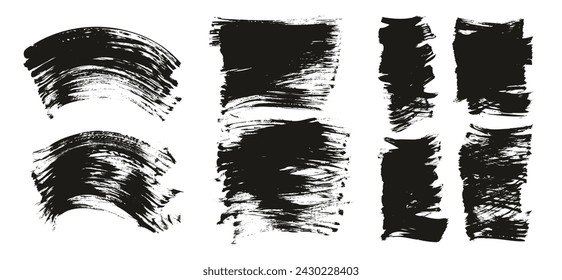 Hand Drawn Flat Fan Brush Regular Curved And Long And Short Background High Detail Abstract Vector Background MEGA Set 