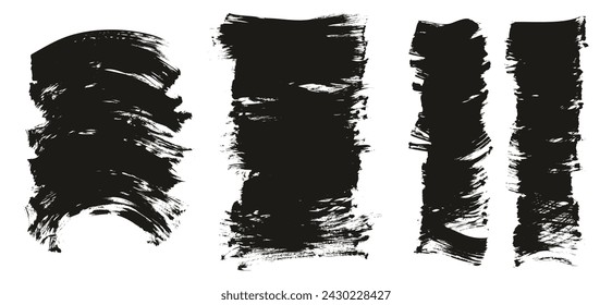Hand Drawn Flat Fan Brush Regular Curved And Long And Short Background High Detail Abstract Vector Background MEGA Set 