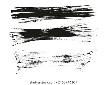 Cepillo plano dibujado a mano del ventilador Fondo largo fino Conjunto de fondo Abstractas de Vector de alto detalle 