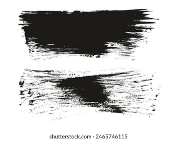 Handgezeichnete flache Fächerbürste Dünne Lange Hintergrund Hohe Detailtiefe Abstrakte Vektorgrafik Hintergrund Set 