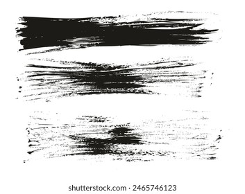 Hand Drawn Flat Fan Brush Thin Long Background High Detail Abstract Vector Background Set 