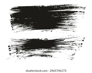 Hand Drawn Flat Fan Brush Thin Long Background High Detail Abstract Vector Background Set 