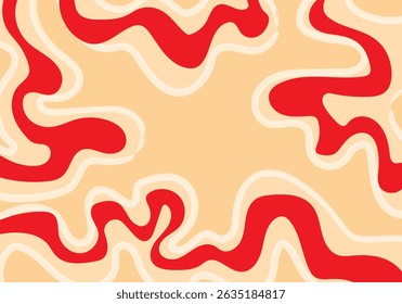 Hand drawn flat groovy background