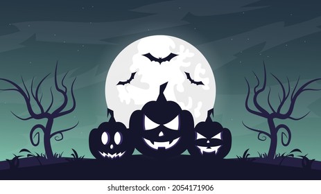 Hand Drawn Flat Halloween Background