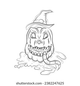 handgezeichnet, silberner Halloween-Hintergrund