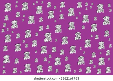 Hand drawn flat Halloween pattern design