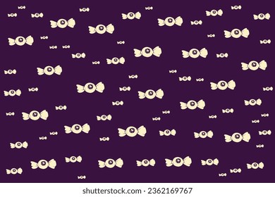 Hand drawn flat Halloween pattern design