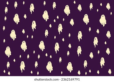 Hand drawn flat Halloween pattern design