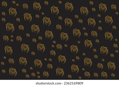 Hand drawn flat Halloween pattern design