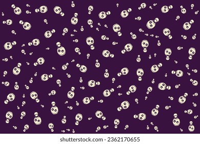 Hand drawn flat Halloween pattern design