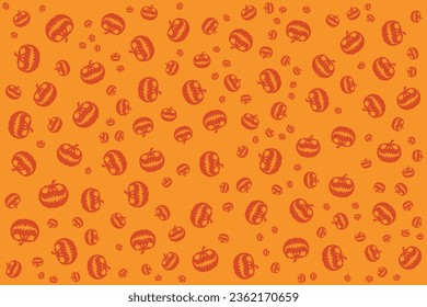 Hand drawn flat Halloween pattern design