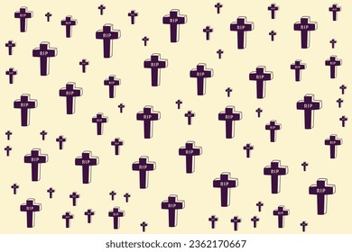 Hand drawn flat Halloween pattern design