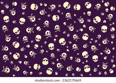 Hand drawn flat Halloween pattern design