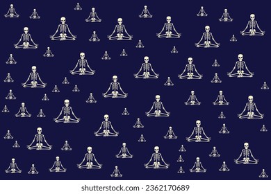 Hand drawn flat Halloween pattern design