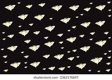 Hand drawn flat Halloween pattern design