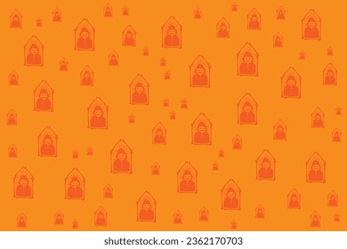 Hand drawn flat Halloween pattern design