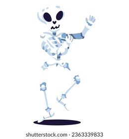 Hand drawn flat halloween skeletons collection2.e