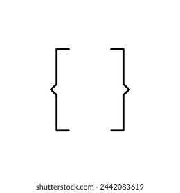 Hand Drawn flat icon for bracket
