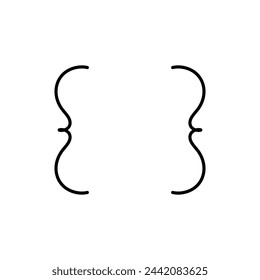 Hand Drawn flat icon for bracket