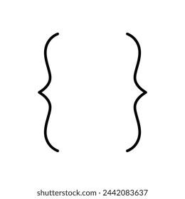 Hand Drawn flat icon for bracket