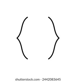 Hand Drawn flat icon for bracket