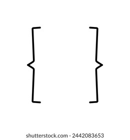 Hand Drawn flat icon for bracket