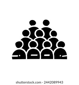 Icono plano dibujado a mano para la multitud