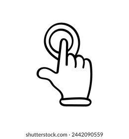Hand Drawn flat icon for double tap